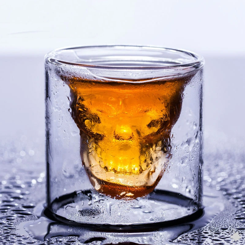 

Glass Skull Cup 75ml Turkish Tea Cups Double Cup Mug With Double Bottom Travel Cup Eco Mug