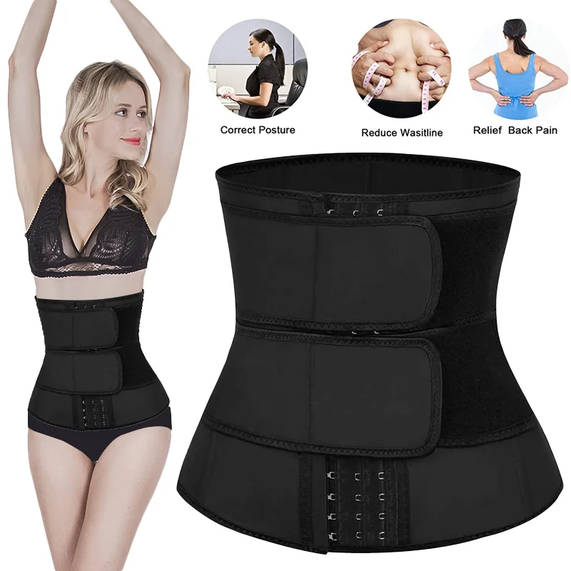 Регулируемый пояс для тренировок талии BN99 спорта фитнеса тонкий трёхбортное