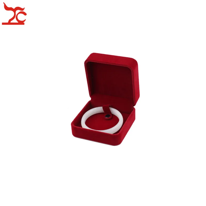 Изумительная красная бархатная Свадебная шкатулка для украшений, серьги, кулон, браслет, органайзер, чехол, жемчужный набор колье, кольцо, подарочная коробка