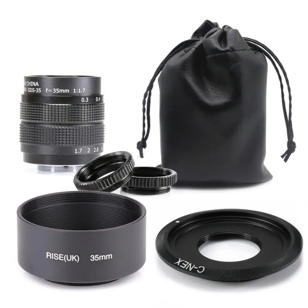35 мм f/1 7 APS-C набор адаптеров для объектива CCTV камеры SONY NEX Mirroless A5300/A6000/A6300/A7/A7II/A9 |