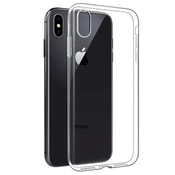 

100pcs Transparent TPU Phone Case for iPhone X XS XR Clear Soft Silicone Cases for iPhone 6s 78 Protective Cover Coque