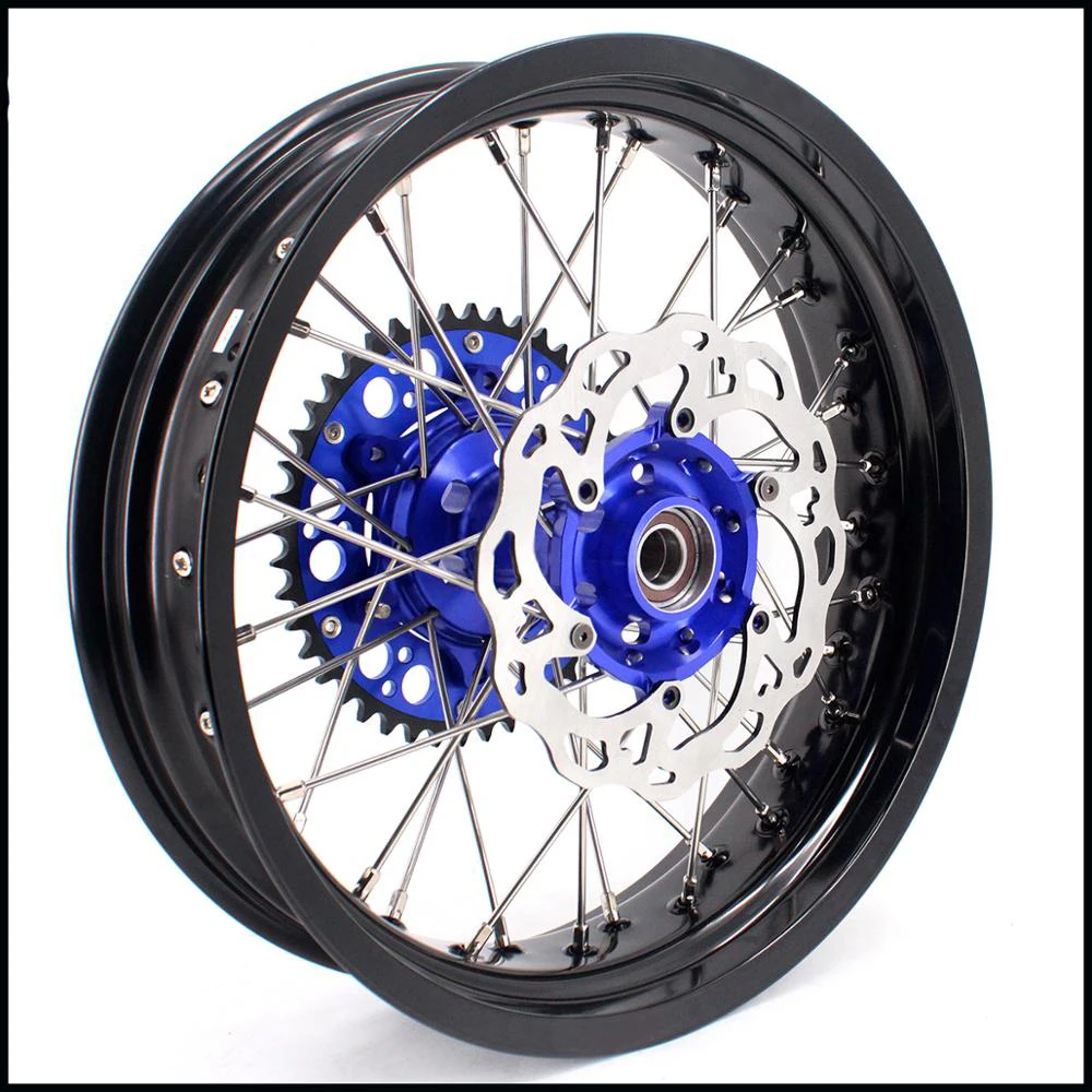 3 5/5 0 полный комплект колес Supermoto для HUSQVARNA TE TC FE FC 125 250 350 450 2014 2019 Supermotard Disc Blue|motard