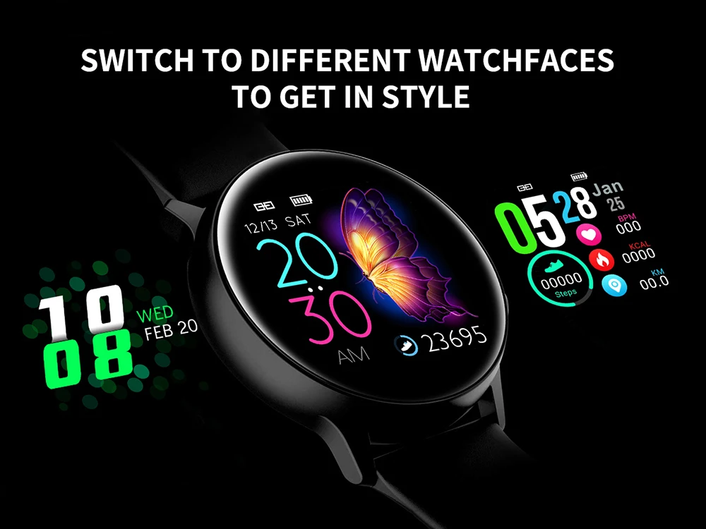Baratos Reloj inteligente IP68 impermeable con Bluetooth para Apple IPhone xiaomi, Monitor de ritmo cardíaco LG, rastreador de Fitness PK Q9 S9 para mujer