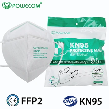 

POWECOM KN95 Mask Anti-dust Anti-fog Safety Face Mouth Mask High Efficiency Respirator Breathable Protective Mouth Face Masks