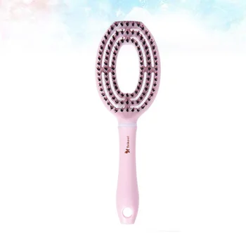 

1pc Hairdressing Plastic Scalp Massage Comb Mane Comb Healthy Care Scalp Massage Antistatic Hairbrush for Women (Pink)