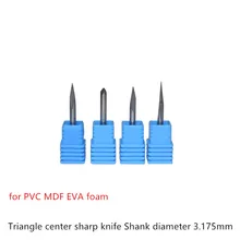 Гравировальный станок 3,175 мм центральный нож острый фреза плоское дно Концевая фреза треугольник 1 шт