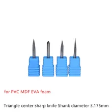 Gravur maschine werkzeug 3,175mm center messer sharp fräser flache unteren ende mühle dreieck 1 stücke(China)