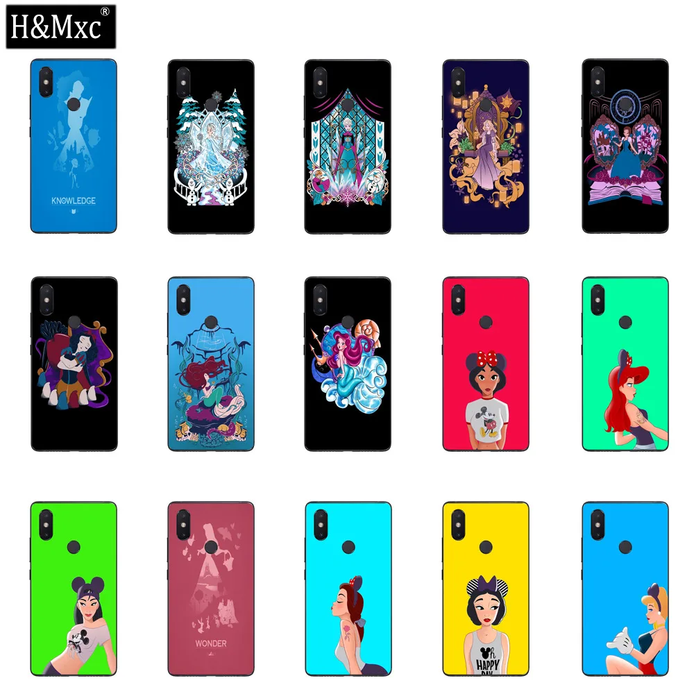 

Beautiful Disney Princess 2 Tempered Glass Phone Case Back Cover Fitted Shell Coque Bumper For Xiaomi 8 8SE Mi 8 Lite 8 Explorer