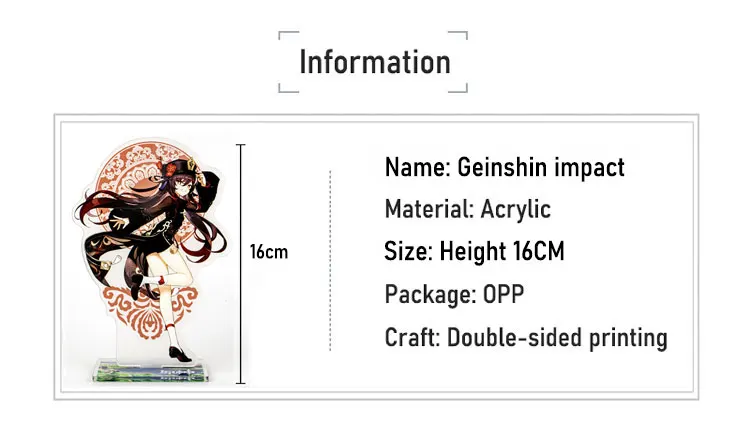 Genshin Impact Action Figures Acrylic Stand Model Genshin Raiden Shogun Kokomi DIY Desk Decor Standing Sign Collection Ornament