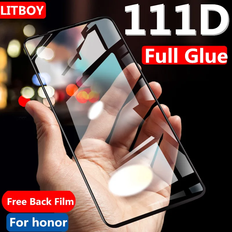 111D полное закаленное стекло для huawei honor 20 Lite 8C 8X 8A защитное стекло honor 20 Pro Viw 10 lite V20 Защитная пленка для экрана