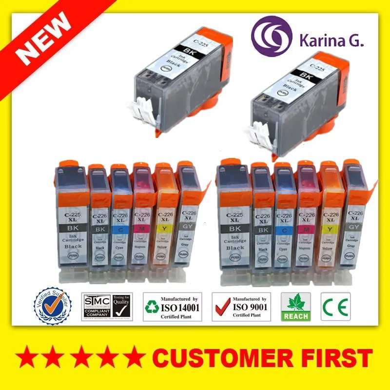 Совместим с Canon PGI-225 CLI-226 PGI225 чернильный картридж для принтера Canon MG6110/6120/6120 Восстановленное/6220/8120/8120B/8220 и т. д