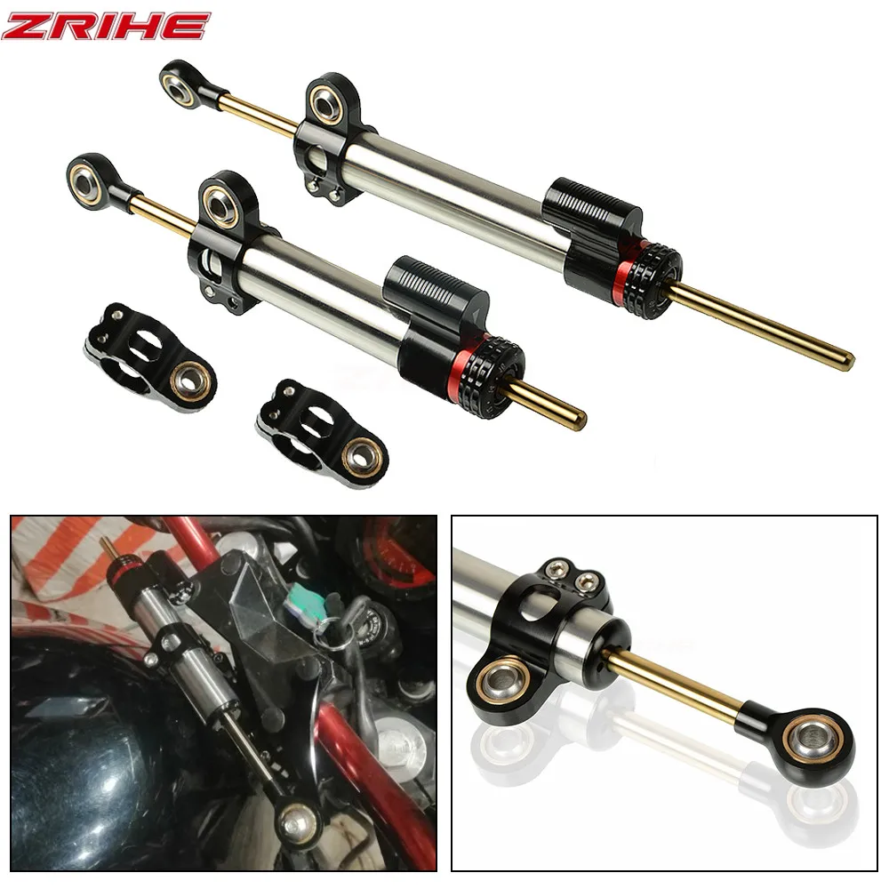 

Motorcycle parts CNC Universal Aluminum Damper Steering Stabilize Safety Control FOR kawasaki W800/SE Z1000 Ninja ZX-6R ABS