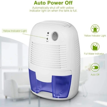 

Mini Dehumidifier USB Portable Air Dryer Electric Cooling with 500ML Water Tank for Home Bedroom Kitchen Office Car