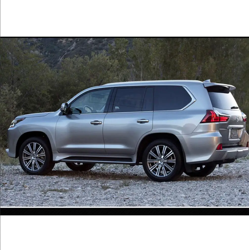 Для LEXUS LX570 алюминиевый сплав Серебряный верх Рейлинги на крышу стойки боковые полосы украшения отделка автомобильные аксессуары