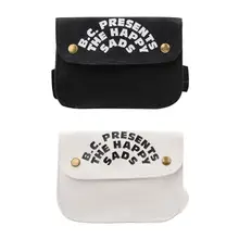 Детские поясные сумки для девочек; повседневные парусиновые нагрудные сумки через плечо