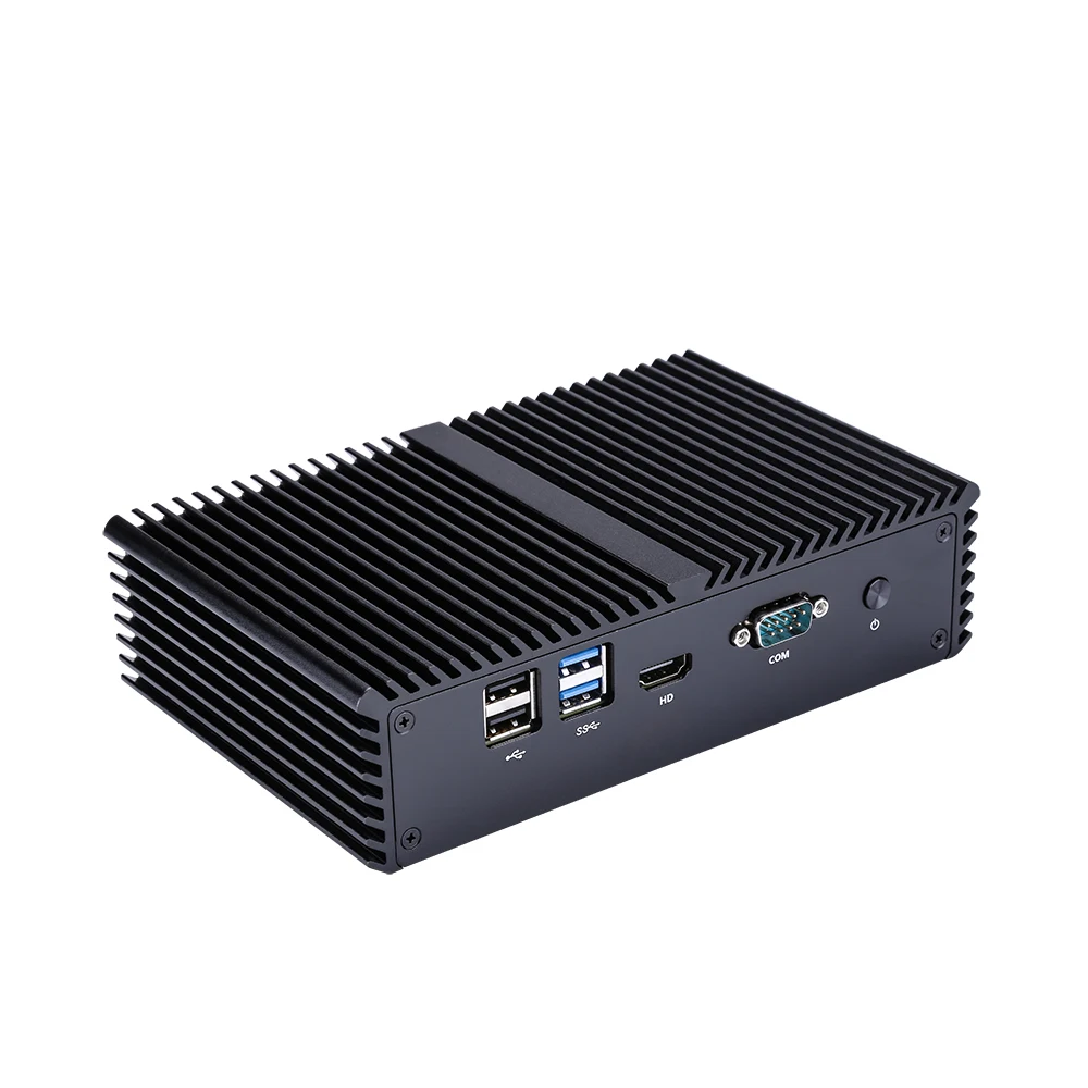 Новый мини ПК Core I3 I5 I7 Linux ubuntu 4 Gigabit LAN брандмауэр безвентиляторный черный