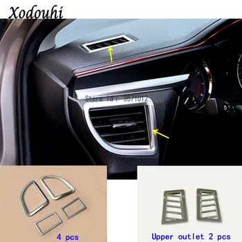 

For Toyota Corolla Altis 2014 2015 2016 car garnish cover trim ABS chrome front condition Air conditioning Outlet Vent