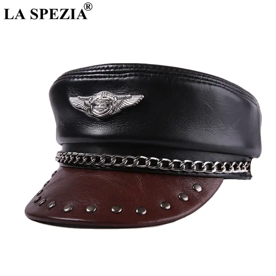 Leather captains hat Clearance