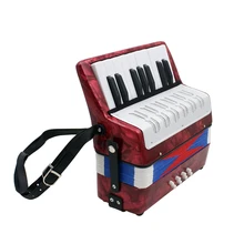 Горячий-17 ключ профессиональный мини-аккордеон Образовательный музыкальный инструмент для детей и взрослых красный