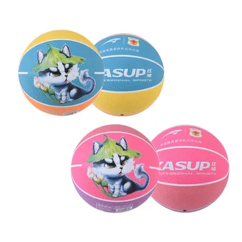 

Children 3 # rubber high elastic color small basketball