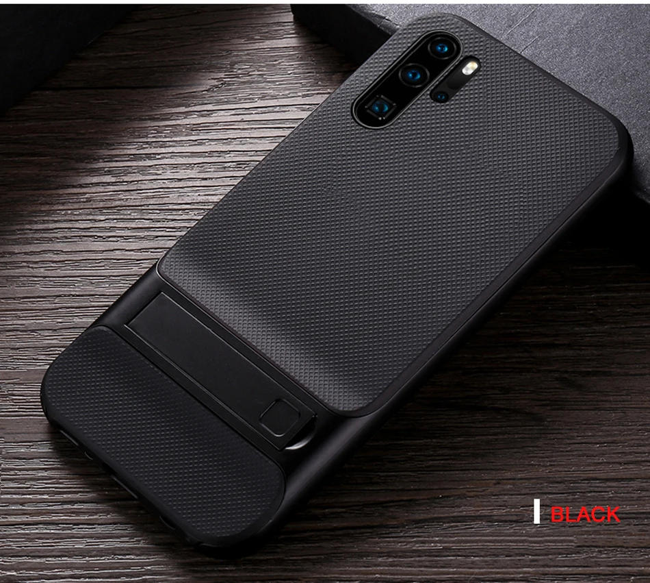 CAPSSICUM чехол с подставкой для huawei P30 Pro Чехол s PC силиконовый гибкий тонкий гелевый противоударный чехол с подставкой для задней панели P30PRO
