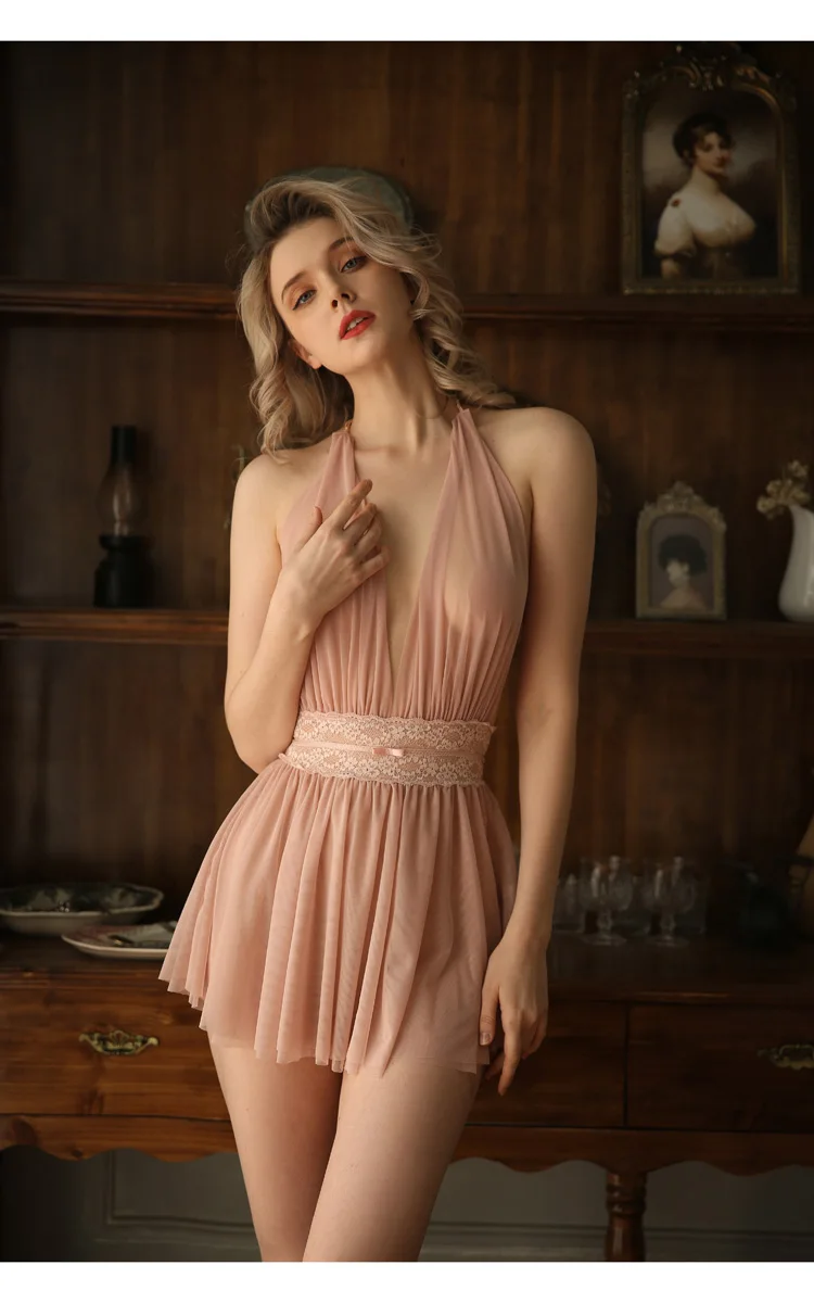 halter lace nightgown