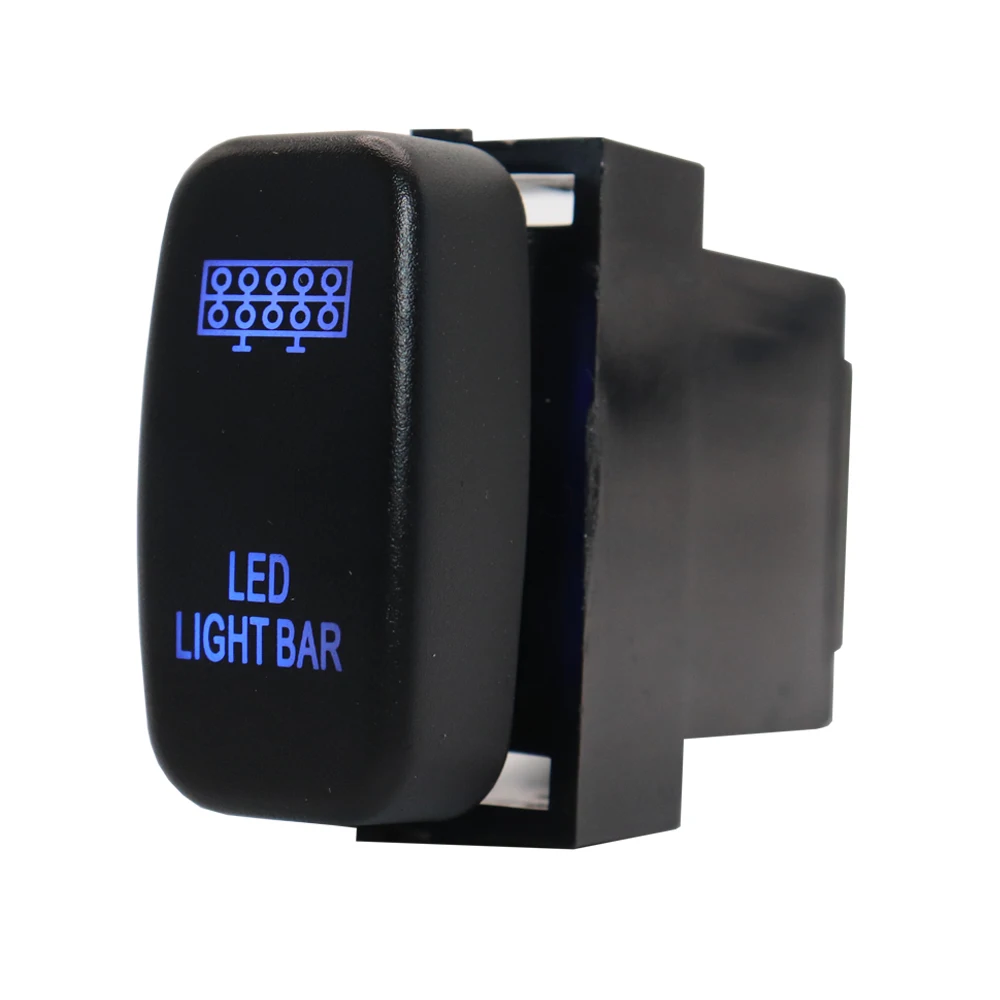 12v Push Button Switch Led Light Bar 40mm X 21mm Blue Led Light For