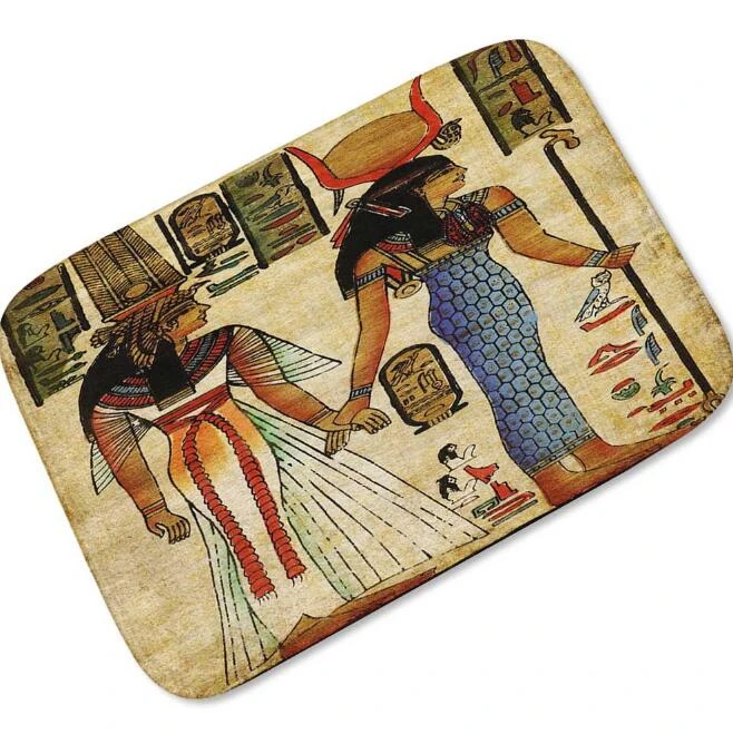 

Ancient Egyptian Painting Home Decor Ethnic Egypt Egyptian Kitchen Door Mat Rug Carpet Rubber Modern Art Floor Bathroom Doormat