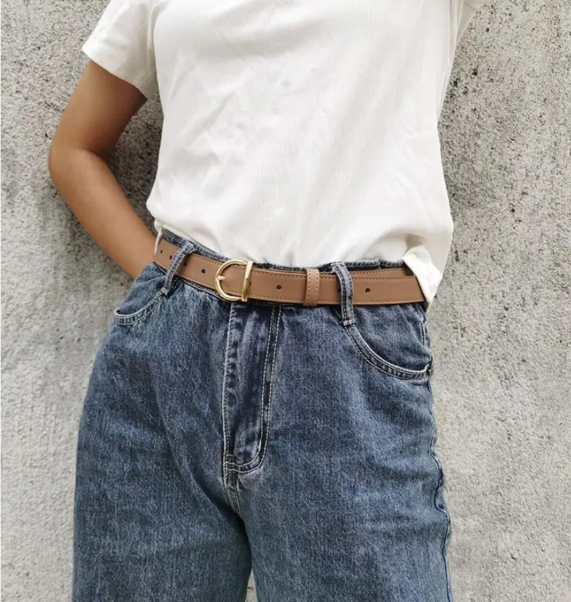 2023 Design Slim Belts for Women Plain Real Cow Leather Jean Belt Strap  Women Adjustable Waistband Ceinture Dior Pour Femme Luxe - AliExpress