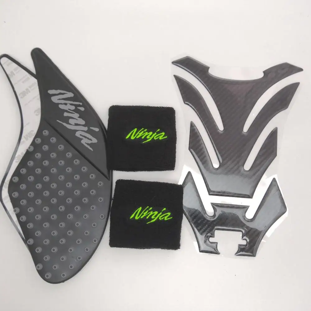 

Center Tank Pad + Side Pad Protector Sticker + Front Brake Reservoir Socks For Kawasaki NINJA 250 300 Z250 Z300 2008-2016