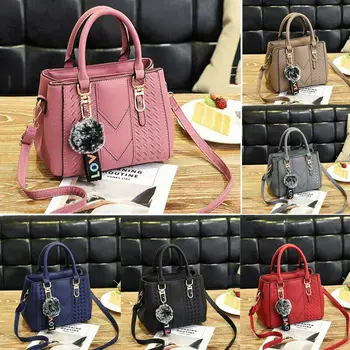 

2019 Newest Hot Womens Ladies PU Leather Winter Ball Satchel Cross Body Tote Bag Messenger Handbag Shoulder Bag