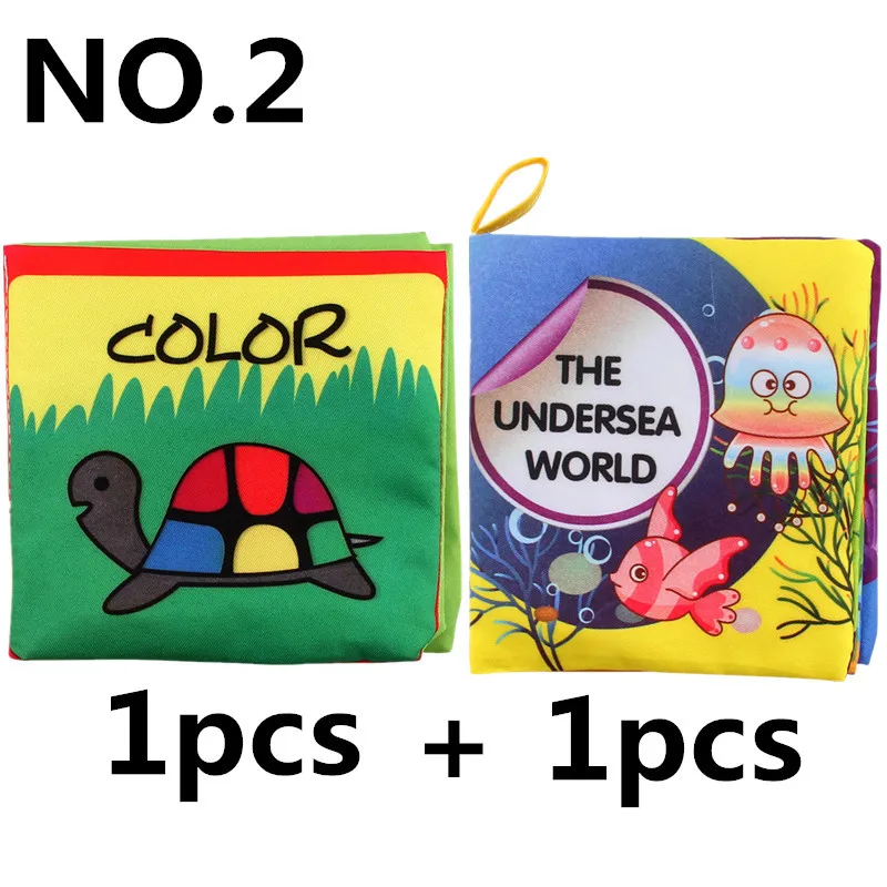 Монтессори ткань детская книга развивающая развитие образования Игрушка мягкая ткань обучения познание книги для 0-12 месяцев - Цвет: No.2