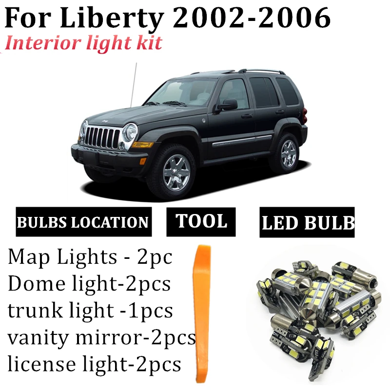 Lámpara LED Canbus para coche, accesorios de iluminación Interior para Liberty, 2003, 2004, 2005, T10, domo de luz LED, 9 Uds.|Lámpara de señalización| - AliExpress