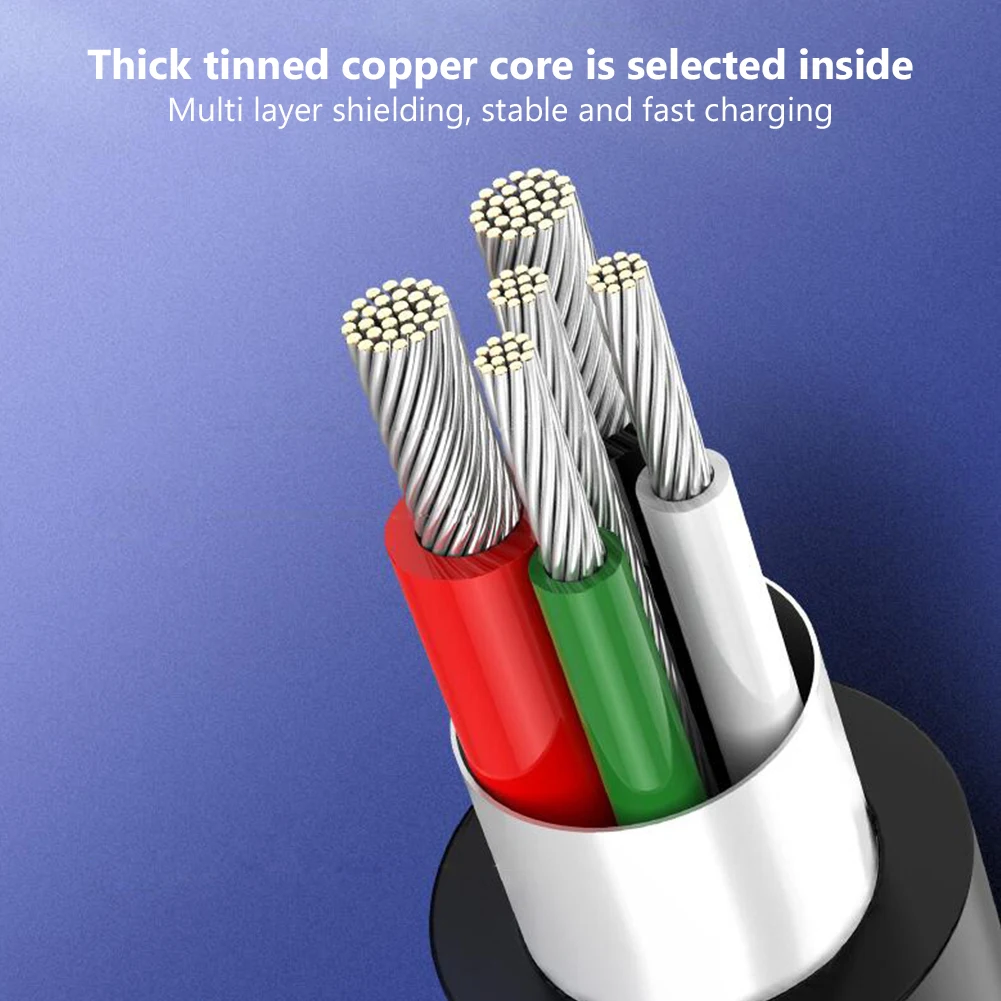 25/100/150/200/300cm Black USB C Type C Data Sync Charger Cable 3A Fast Charging Cord  For Xiomi Redmi Note 7 8 Pro Huawei apple iphone charger cable