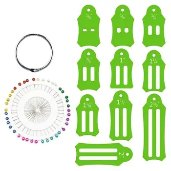 

A Set Of Belt Maker Patchwork Sewing Tool Tape Maker Cloth Hemming Device Manual DIY Fabric Weaving Strip