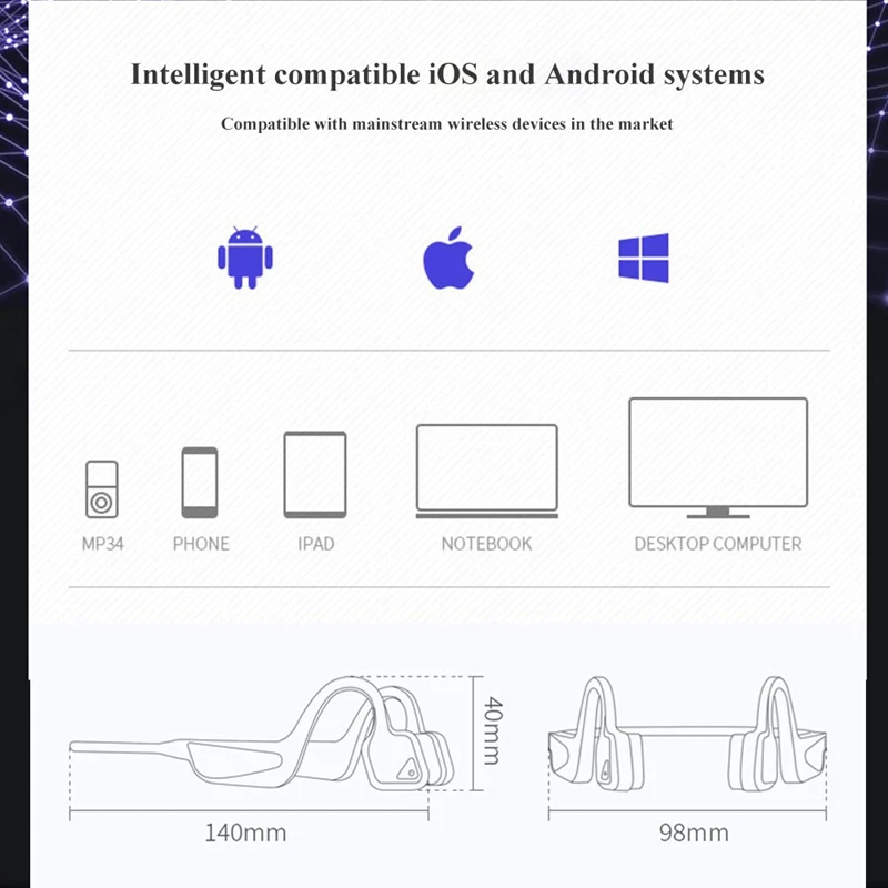 V10 костной проводимости Спортивная Bluetooth гарнитура стерео беспроводные наушники новые костной проводимости для музыки бег