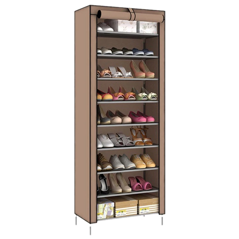 Hot Sale Dustproof 10 Layer 27 Pair Shoes Cabinet Storage Organizer Shoe Rack Stand | Дом и сад
