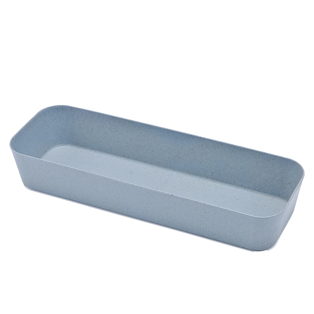 1 шт. пластиковый кухонный ящик для хранения, органайзер, Разлагаемый материал, разделитель для хранения, кухонные инструменты, контейнер для хранения продуктов - Цвет: Синий