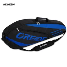 Профессиональная сумка для бадминтона, большая емкость, максимум для 4 ракеток для бадминтона, мужской спортивный рюкзак или одно плечо, Подростковая тренировочная сумка