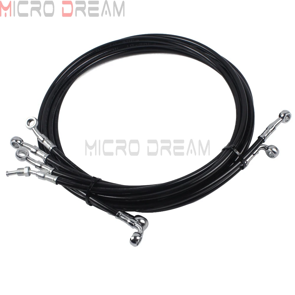 Замена 10-12 "руль черный верх линия тормозного кабеля комплект для Harley Touring ABS модели 2014-2017 улиц Road King Glide