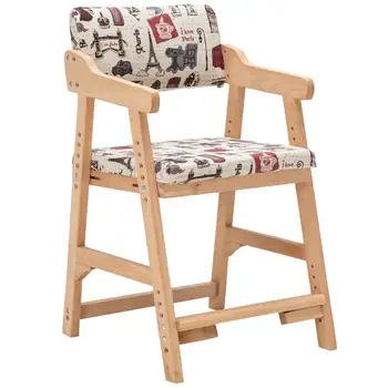 

Solid Wood Children's Learning Chair Primary School Student Lifting Writing Chair Seat Adjustable Backrest Correction Stool Home