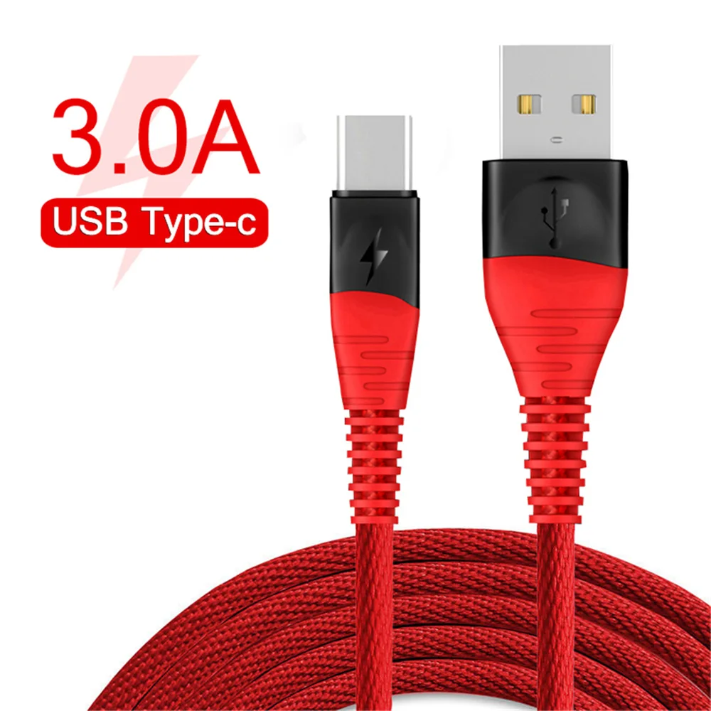 

Type C Cable For Huawei P30 Pro Xiaomi Fast Charge Type-C Mobile Phone Charging Wire USB C Cable For Redmi Samsung S10 S9 S8