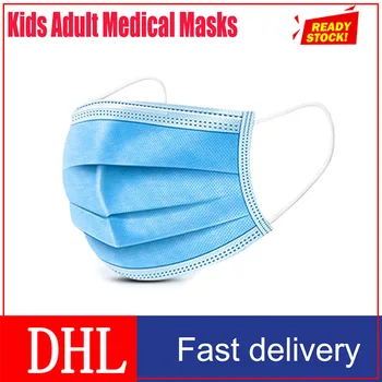 

90pcs In stock Fast delivery Disposable mouth protective face mask Adult use Three-layer meltblown cloth combination Masks