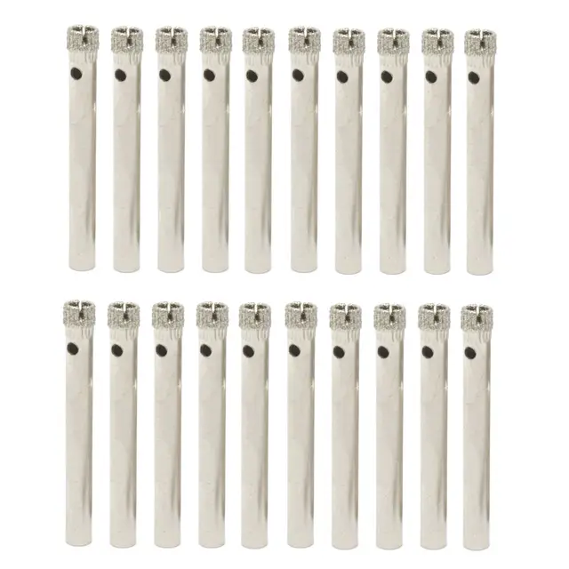 20 pièces de forets diamantés de 2-10 mm, scies cloches, outils de maçonnerie revêtus, outils de perçage pour verre, pierre, marbre, granit, carrelage 1