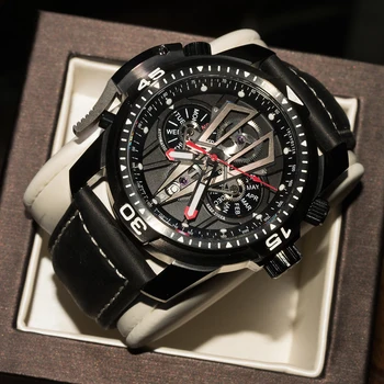 

Reef Tiger/RT New Arrival All Black Brand Luxury Waterproof Wrist Watch Stainless Steel Chronograph Relogio Masculino RGA3591