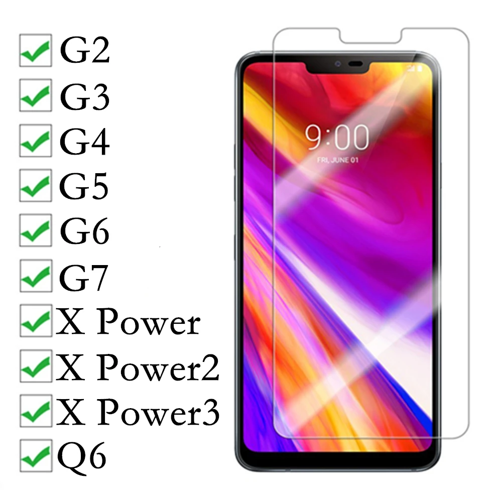 2.5D Закаленное стекло для lg X power 2 3 протектор экрана для lg g6 g7 G5 9H стекло на g4 g3 g2 защитное стекло Q6 Q7 защитная пленка