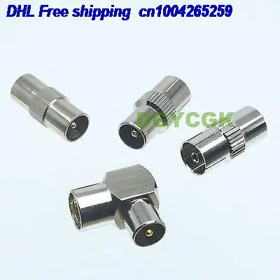 

DHL 20pcs 4pcs/set Adapter IEC PAL DVB-T female F male M Kit connector for Communication adapter connector 22cs