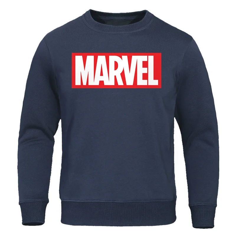 Мужская толстовка с капюшоном, осень, новая мода, MARVEL, мужские толстовки с капюшоном, хлопковые мужские толстовки, повседневные топы уличная одежда, пуловер - Цвет: dark blue 6