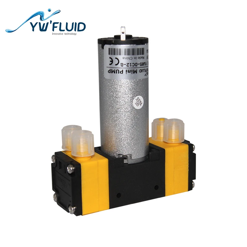 YWfluid YW05 B DC 12V/24V Максимальный расход 1200 мл/мин. микро диафрагменный компрессор