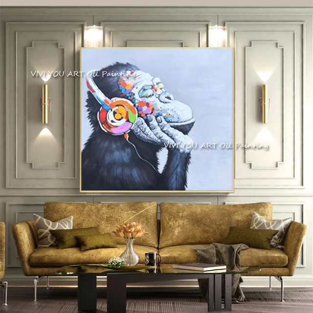 4 pçs/set macacos engraçados ornamentos animais sala de estar casa  artesanato decoração presentes das crianças - AliExpress